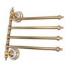 Swivel Towel Bar Antique Brass Towel Rack Rotated Towel Hanger Holder for Bathroom Four Rods