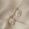 Fashion Pearl Camellia Dangle Earrings for Women's Earrings Jewelry Girl Gift Brincos