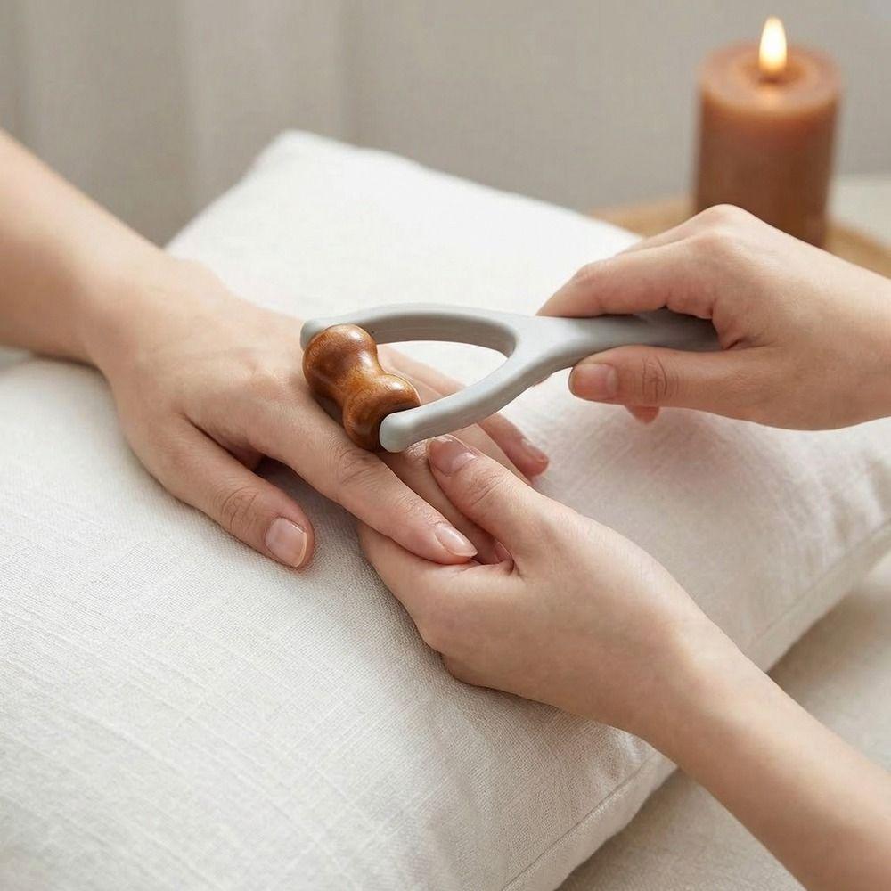 Dual-sided Hand Massager Bone-Shaped Acupressure Tool Ergonomic Roller Finger Massager  Hand