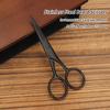 Black Stainless Steel Facial Hair Shears Cutting Mustache Eyebrow Trimming Barber Beard Scissors
