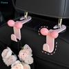 Pink Bow Car Headrest Hooks, Cute Bowknot Vehicle Seat Back Hangers for Bags, Purses & Coats (1 Pack)