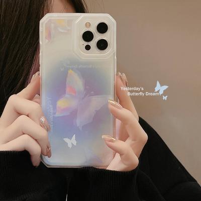 Dearm – coque de téléphone en Silicone souple et mignonne, résistante aux chocs, motif papillon, pour Iphone 12 13 14 Pro Max 11 Xr Xsmax Xr 7 8 Plus, dessin animé