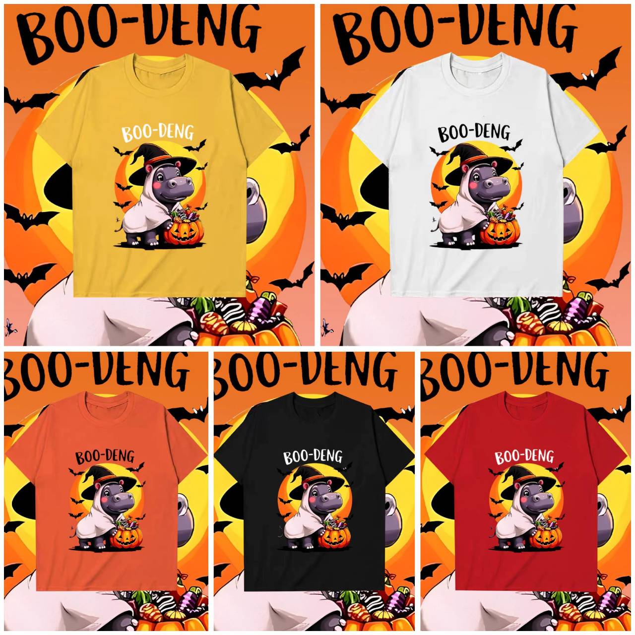 Футболка с принтом крошечного бегемота Moo Deng Tiny Baby Hippo Star Thailand Cute Pygmy — фото 3