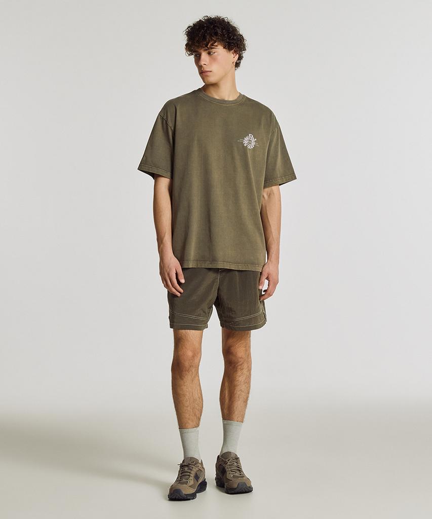 Nyuballanseu Nbneg2A083 / Uni Archive Pace Circle Short Sleeve T-Shirt (Gray Khaki)