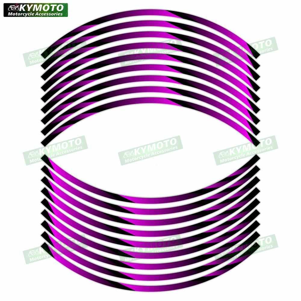 For NINJA ZZR1200 ZZR1400 ZZR1100 motorcycle 17 inch front and rear wheel decals reflective rim stickers decoration