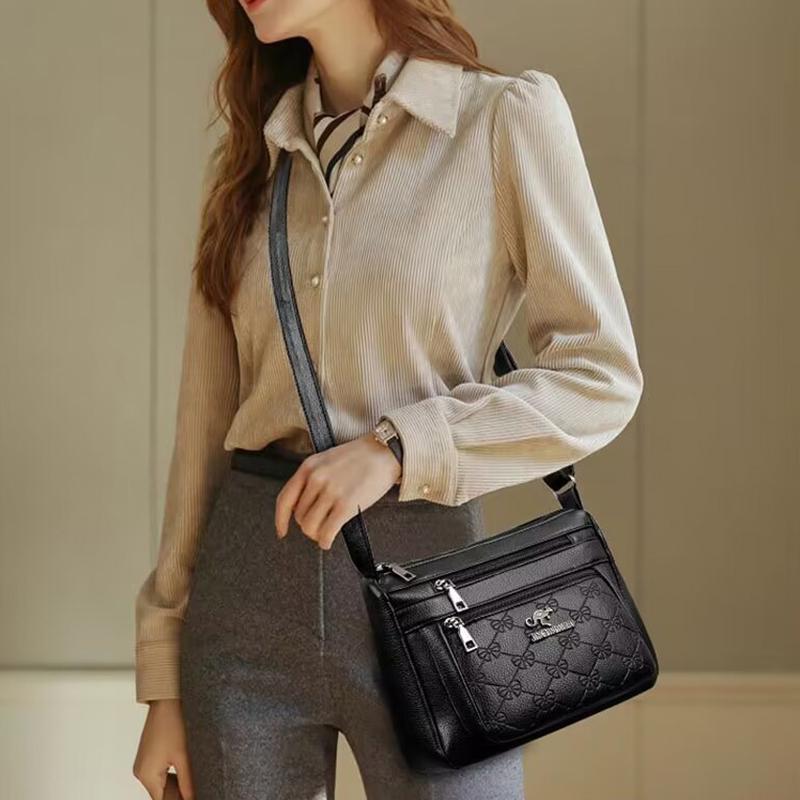 Women'S Bag Middle-Aged Bag Mother'S Bag Multi-Layer Large Capacity Single Shoulder Crossbody Mother-In-Law Buy Vegetable Bag