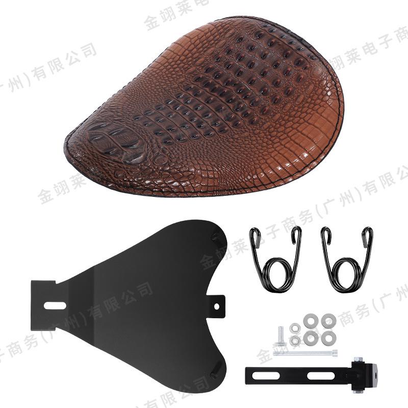 Universal Retro Leather Seat Cushion Bag for Harley Cruiser & Prince Bikes