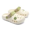 3827 Fingerprint Hole Shoes Women's Summer Versatile Outer Wear Non-slip Thick-soled Sandals Couple Personality Beach Bag Head Slippers