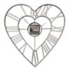 Metal Heart Grey Wall Clock