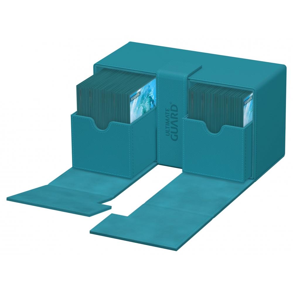 Ultimate Guard Twin Flip`n`Tray Deck Case 200+ Xeno Skin Mono Color Petrol