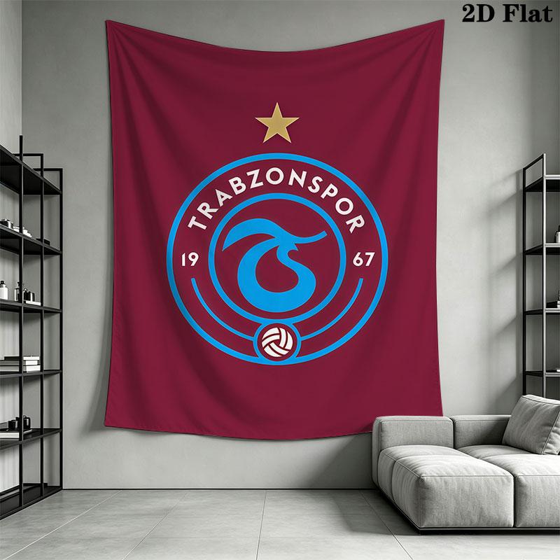 Trabzonspor logo Wall Hanging Printed Fabric Blanket Decorative Tapestries for Bedroom Living Room Home Decor