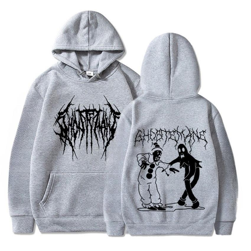 Ghost Rock Ghostmane Hoodie Men's and Women's Hip Hop Wool Sweatshirt Gothic Street Wear Autumn/Winter New Collection Popular