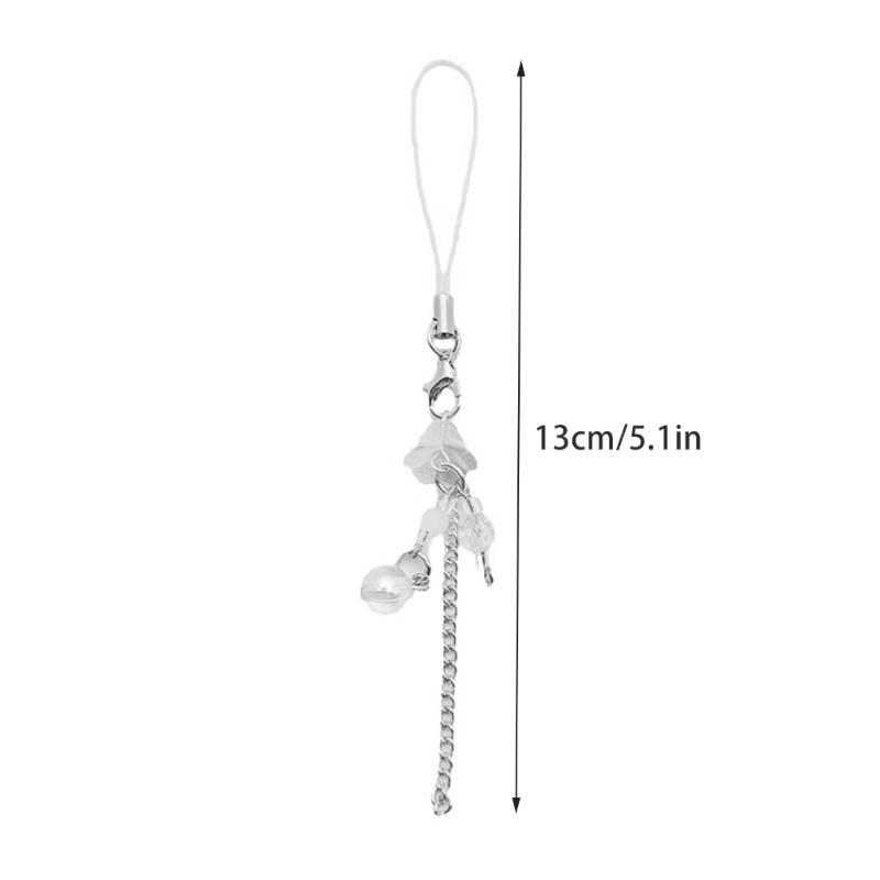 Bowknot Heart Cross Flower Phone Charm Straps Keys Hanging Pendants Bag Decor