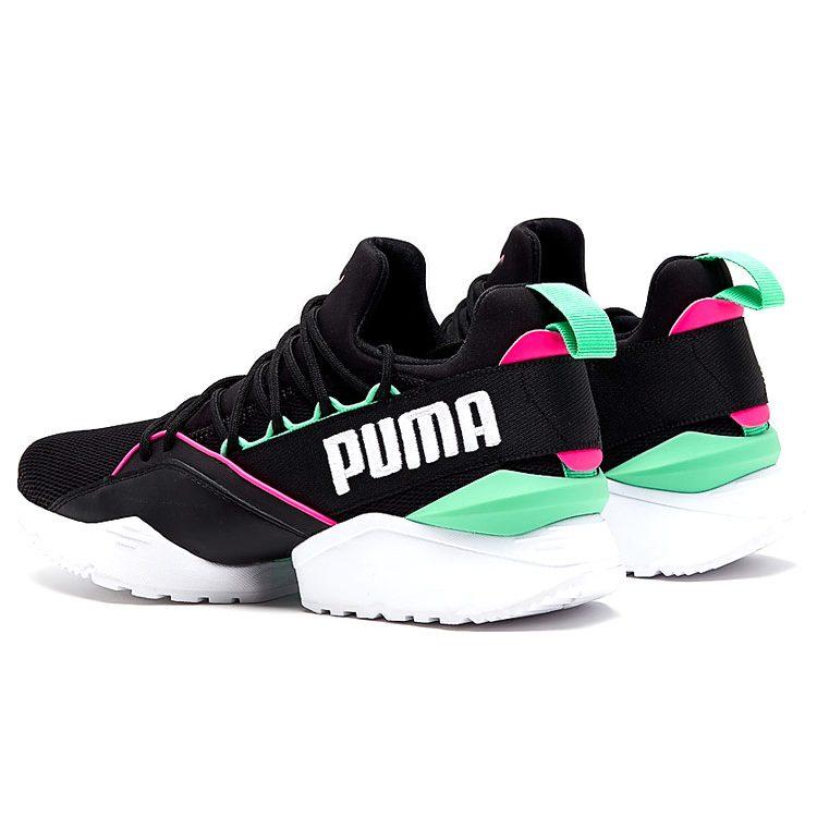 Puma Scarpe da Corsa Muse Maia Street 1 Basse Nero/Verde Donna 367355-01