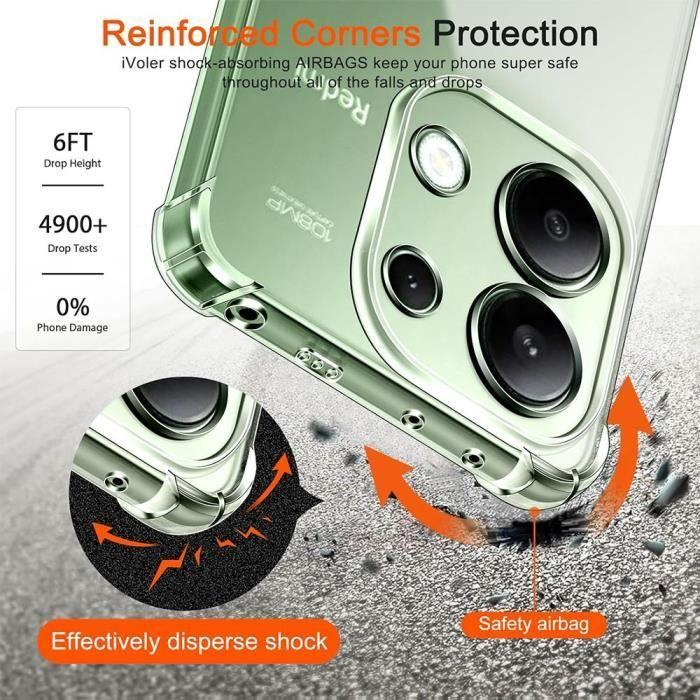 Coque pour Xiaomi Redmi Note 13 4G - E.F.CONNECTION - Antichoc - Protection Renforcée - Cordon Noir
