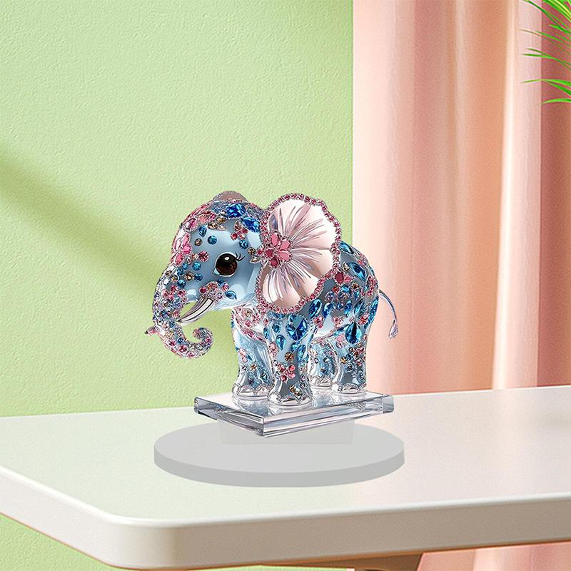 Cartoon Elephant Ornament Acrylic Home Decor Living Room Bedroom Desktop Ornament