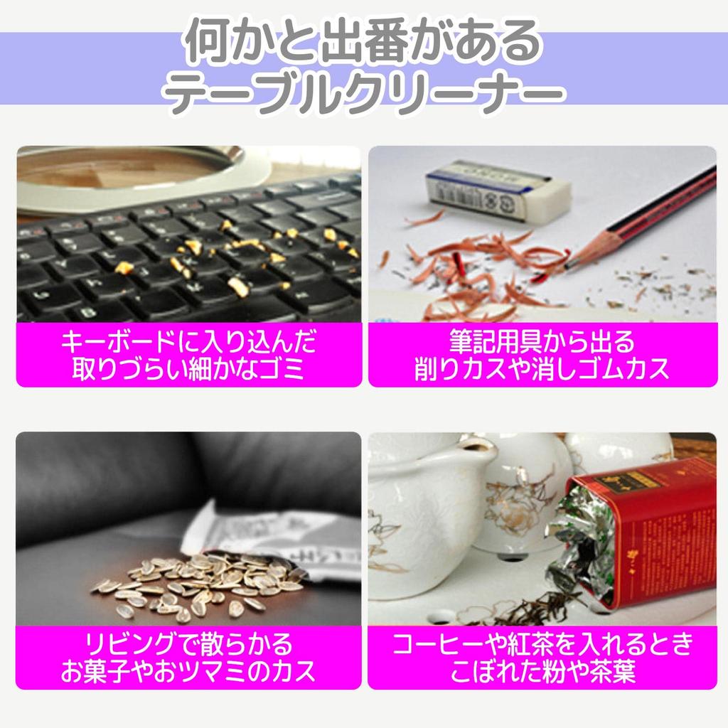 FUKUYOIZU Mini Cleaner, Mushroom-Style Stationery, Eraser, Keyboard, Cordless Vacuum Cleaner (Green)