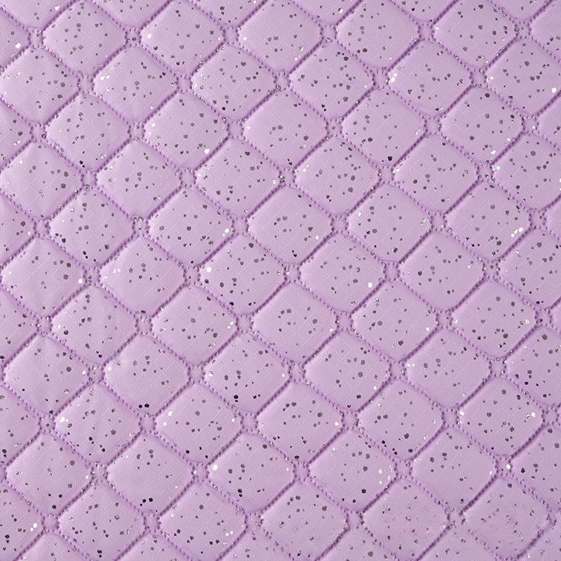 Ultrasonic Embossed Diamond-shaped PU Leather Fabric Lining Free Clothing Handbags Designer Clothing Sewing Accessories