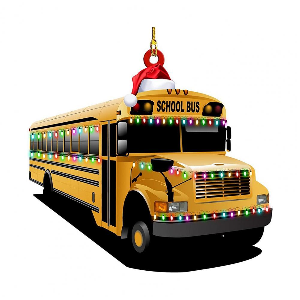 Christmas Vehicle Ornament Acrylic Truck Tractor Airplane Christmas Tree Ornament For Holiday Party Decoration Home Ornament