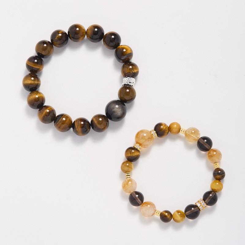 Handmade Tigers Eye Crystal Bracelet Women Men Ethnic Style Stackable Gift Valentines Day Qixi