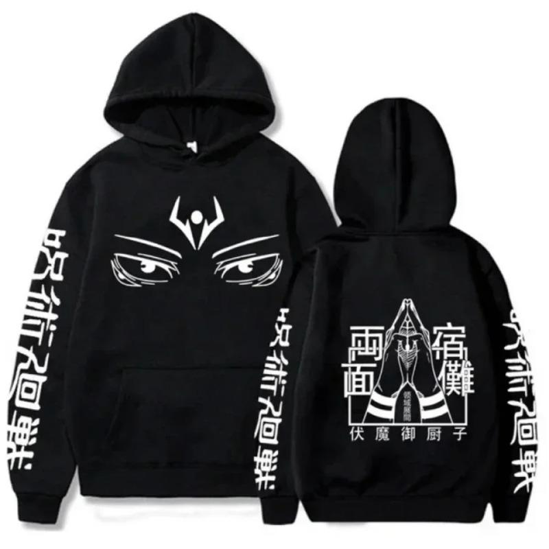 Jujutsu Kaisen Anime Oblečení Satoru Gojo Potisk S Kapucí Pánské Dámské Mikiny Převládající Streetwear Harajuku Manga Mikina