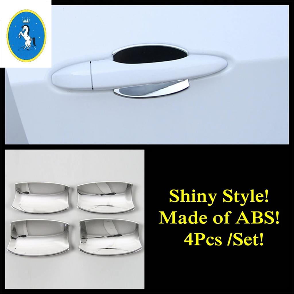 Auto Door Handle Bowl / Rearview Mirror Rubbing Protection Strip Cap Decor Cover Trim Accessories For Jeep Compass 2017 - 2024