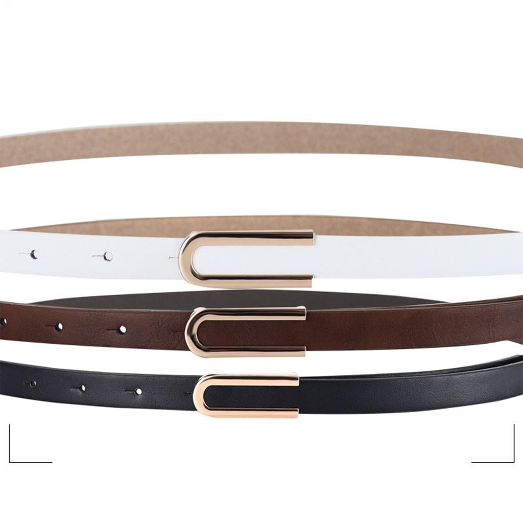 Elegant U Shaped Alloy Buckle Waist Belt Versatile Accessory for Trendy Women's Wardrobe