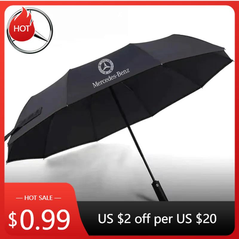 2025 Hot Car Sticker Car Automatic Folding Windproof Sunshade Umbrella For Mercedes-Benz A C E S V Class AMG Sprinter GLC CLS GL