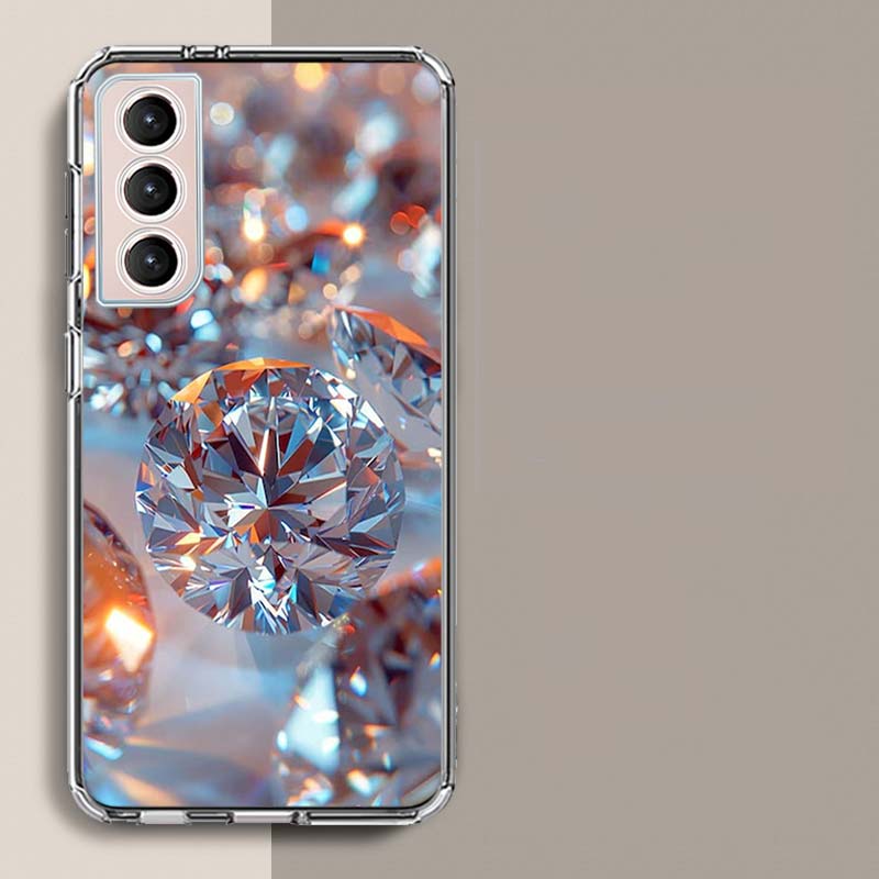 Coque de téléphone avec pierres précieuses en diamant brillante et éblouissante pour Samsung Galaxy S25 Edge S24 S23 FE S21 S20 S10 Plus S22 S26 Ultra Cover Cl