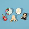 Wednesday Metal Badge Wednesday Adams Family Pet Hand Personality Creative Dark Wind Brooch