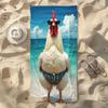 Chicken Neck Print Beach Towel, Summer Essential Soft Quick Dry Absorbent For Pool Beach Party Vacation Adult Gift