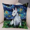 Colorful Pet Shepherd Dog Cushion Cover Pillow Case Pillow Covers Decor Oil Painting Cartoon Animal  Pillowcase 45x45