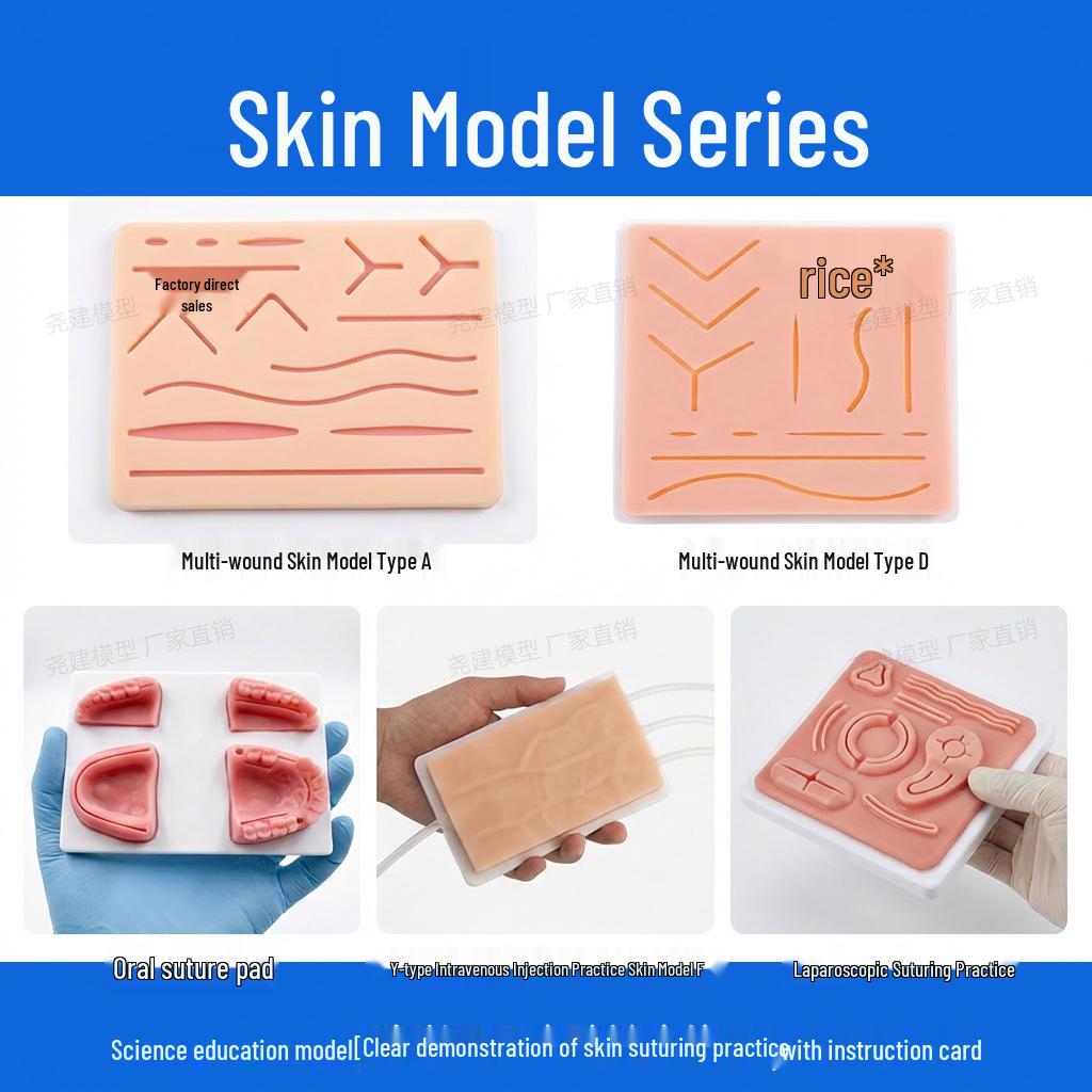 Surgical Suturing Practice Pad Silicone Skin Model for Medical Students