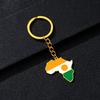 Portachiavi Premium in Acciaio Inossidabile con Ciondolo Mappa Bandiera Africa Ghana Nigeria Capo Verde Congo Uganda Regalo per Appassionati di Viaggi