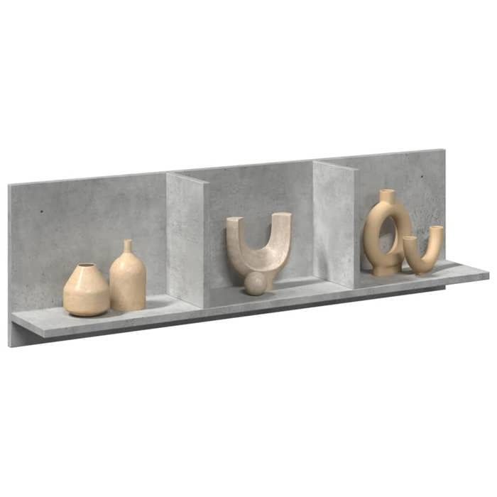 VidaXL Wall Cabinet 100x16.5x30 Cm Concrete Grey Engineered Wood, Floating Wall Cabinet, Wall Shelf, Wall Display Cabinet, 854862