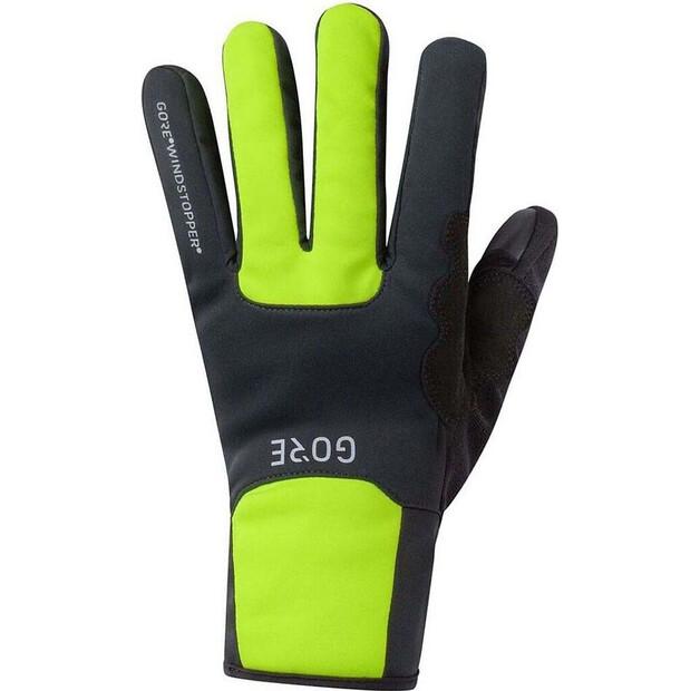 Велосипедные перчатки Gore M Windstopper (черный/желтый) M