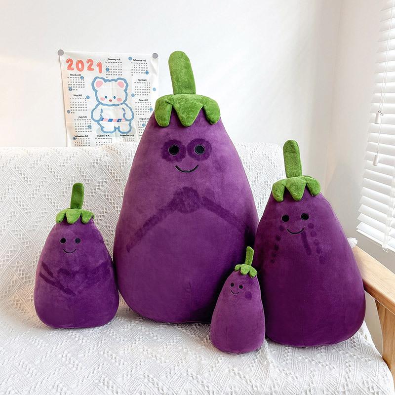 Bai Fen Bai Dolls And Toys Eggplant Plush Toys Internet Celebrities New Face-Changing Doll Painting Expression Pack Always Funny Doll