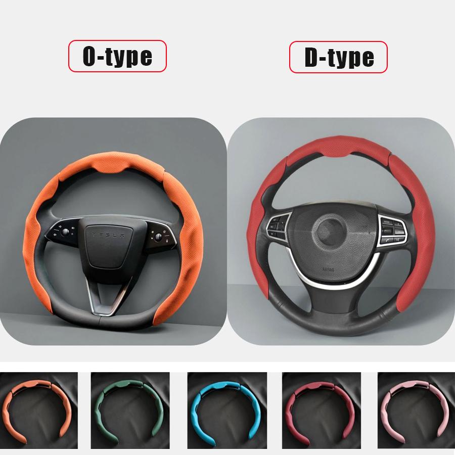 NAPPA 3PCS Leather Car Steering Wheel Cover For Buick LaCrosse Envision Envista Encore GX Envision Anti Slip Automotive Parts