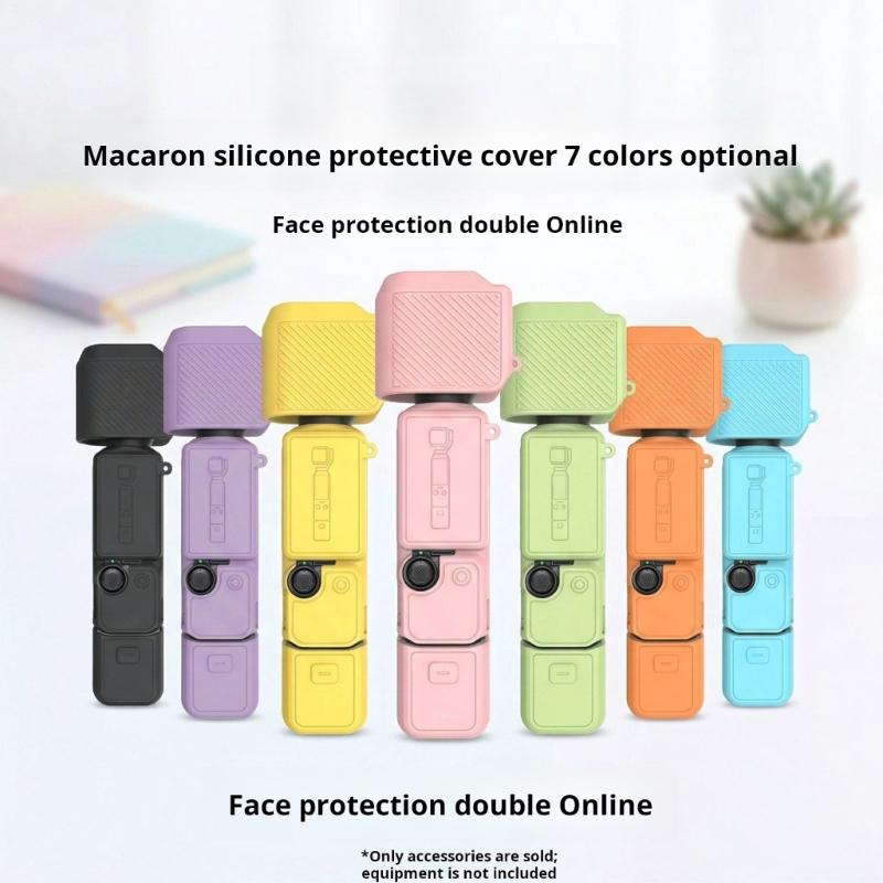 Fashionable Silicone Case Skin For Pocket 4 Camera Cover Vertical Stand And Wrist Strap NonSlip Grip Protectors