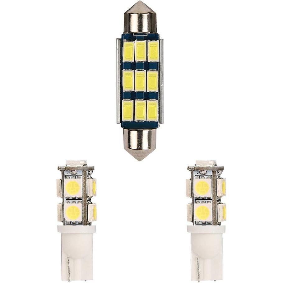 Hooke Road JK Wrangler Dome Light Bulbs, Interior Bright White Upper LED Reading Map Lights Kit for 07-18 Jeep JK Wrangler - 3PCS