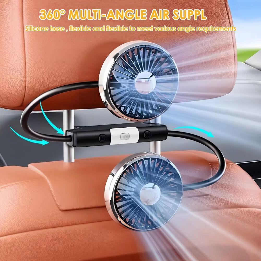 Adjustable Car Fan Vehicle-mounted Electric Magnetic Fan Universal Cooling Fan  Auto