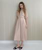 Teuwi Robelin Collar Wrap Long Dress