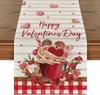 Desktop Ornaments Love Table Flag Tablecloth 33*183cm Table Runner For Festive Atmosphere Event Decoration Valentine's Day Party