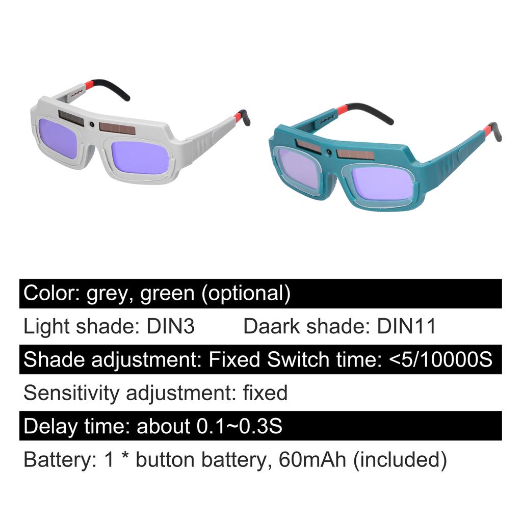 Sluneční energie Automatické zatmavování svařovacích brýlí Argon Arc Welding Elektrické svařování brýlí Svařování