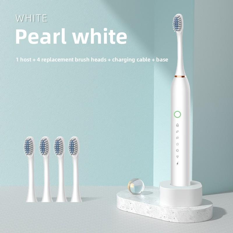 Electric Toothbrush Adult Bright White Automatic Charging Waterproof Sonic Soft Bristle Brush Men and Women Couple Children Set Toothbrush