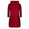 Autumn Winter Fashion Women Coat Solid Color Zip Up Long Sleeve Hooded Jacket Coat Outerwear Long Section Women's Coat