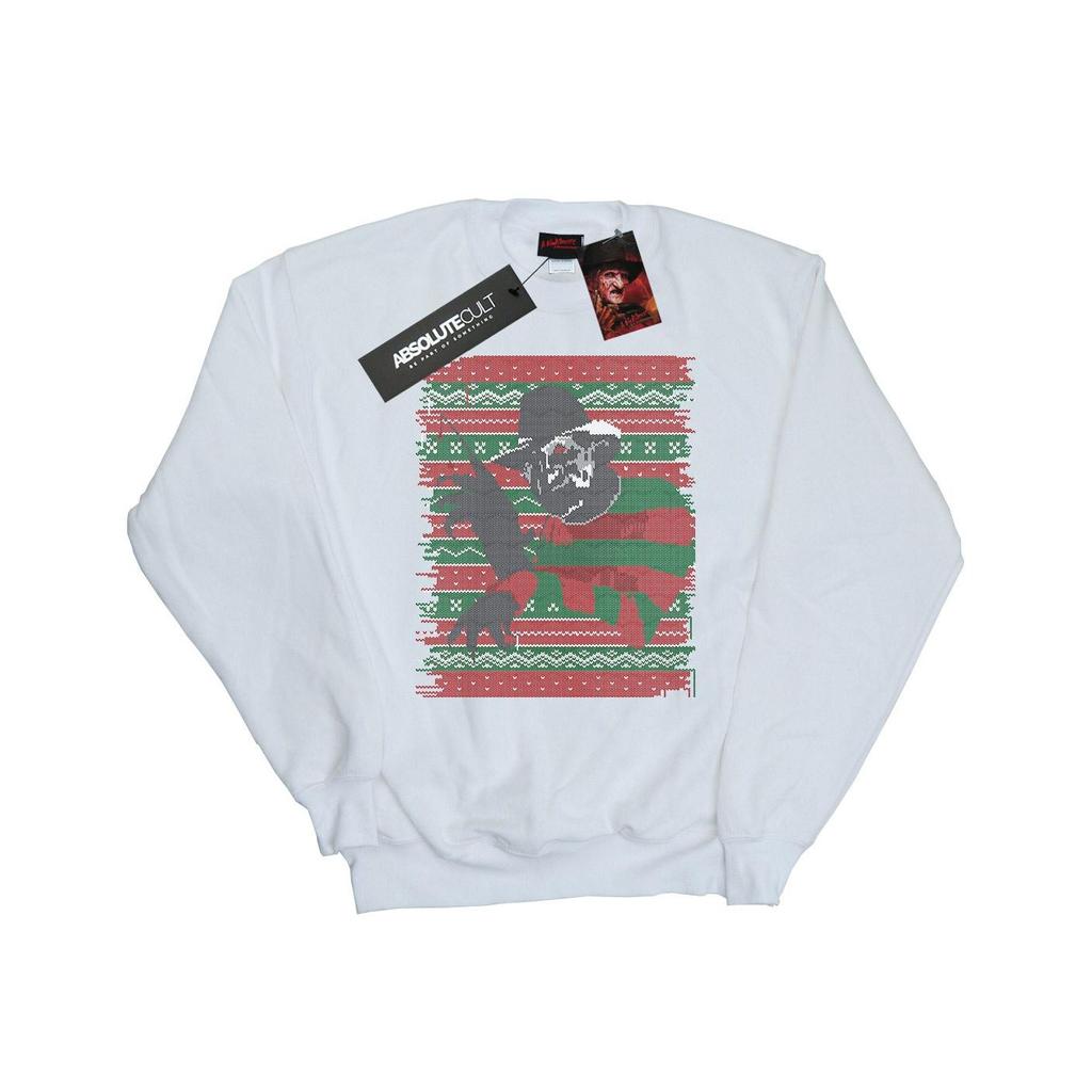 A Nightmare On Elm Street Mens Christmas Fair Isle Sweatshirt