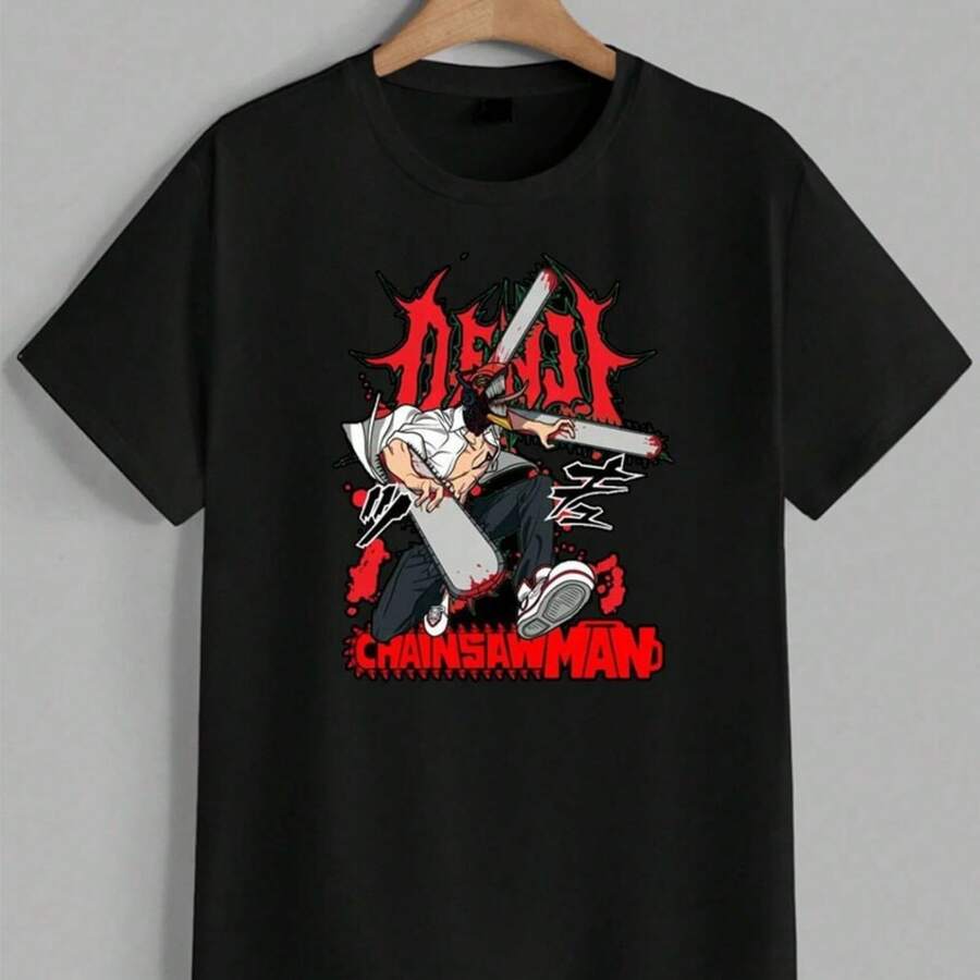 Chainsaw Man Denji Japanischer Anime Manga Otaku Liebhaber Fans Grafik T-Shirt Unisex