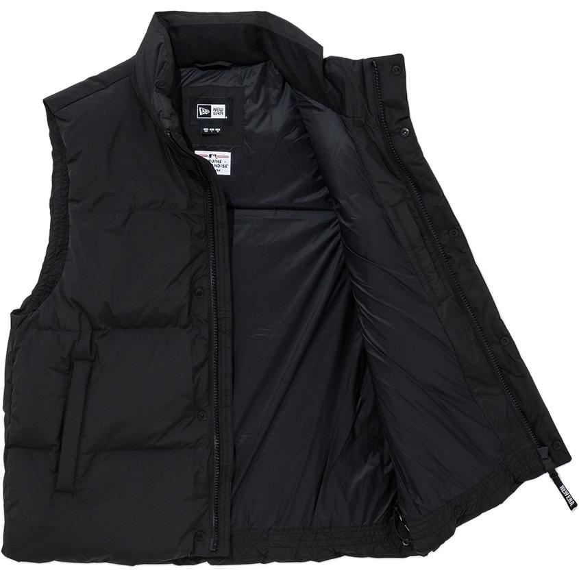 New Era FW24 MLB New York Yankees Zipper Button Embroidered Logo Fashion Comfortable Soft Stand Collar Versatile Solid Color Down Vest 14397955