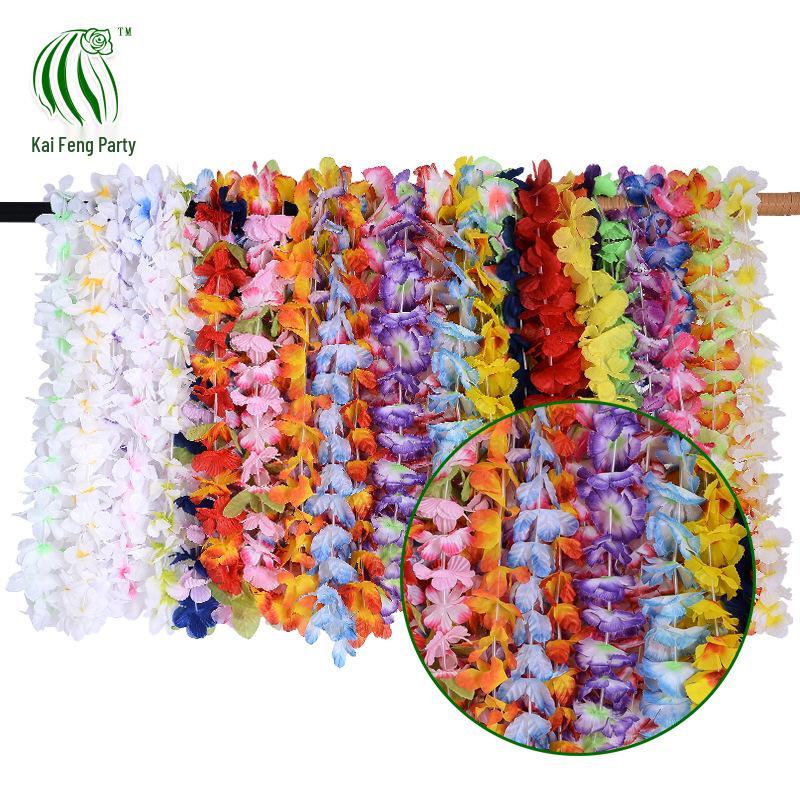 36PCS Hawaiian Lei Necklace Set - Small Size, Perfect for Holiday Events